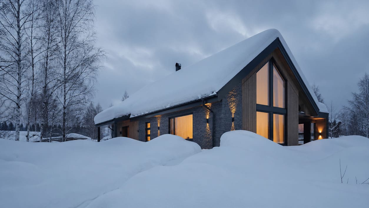 Дом под снеговой нагрузкой 250 кгс/м² — климатические особенности проектирования в Уфе